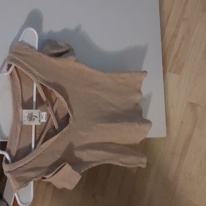 Nice tan v neck blouse